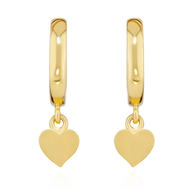 NKlaus Herz Klappcreolen 333 Gelbgold 11mm