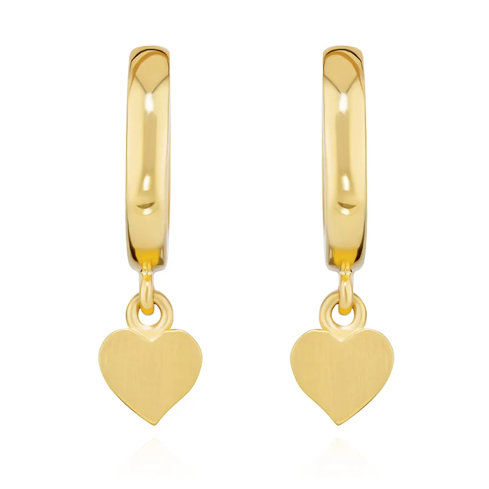 NKlaus Herz Klappcreolen 333 Gelbgold 11mm