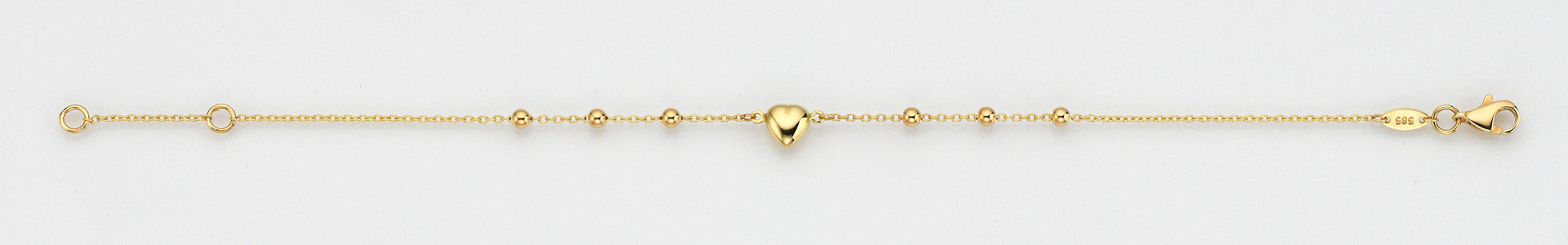 Eugen Rühle Armbänder Anker Herz Armband 750 GG 5,5x6mm