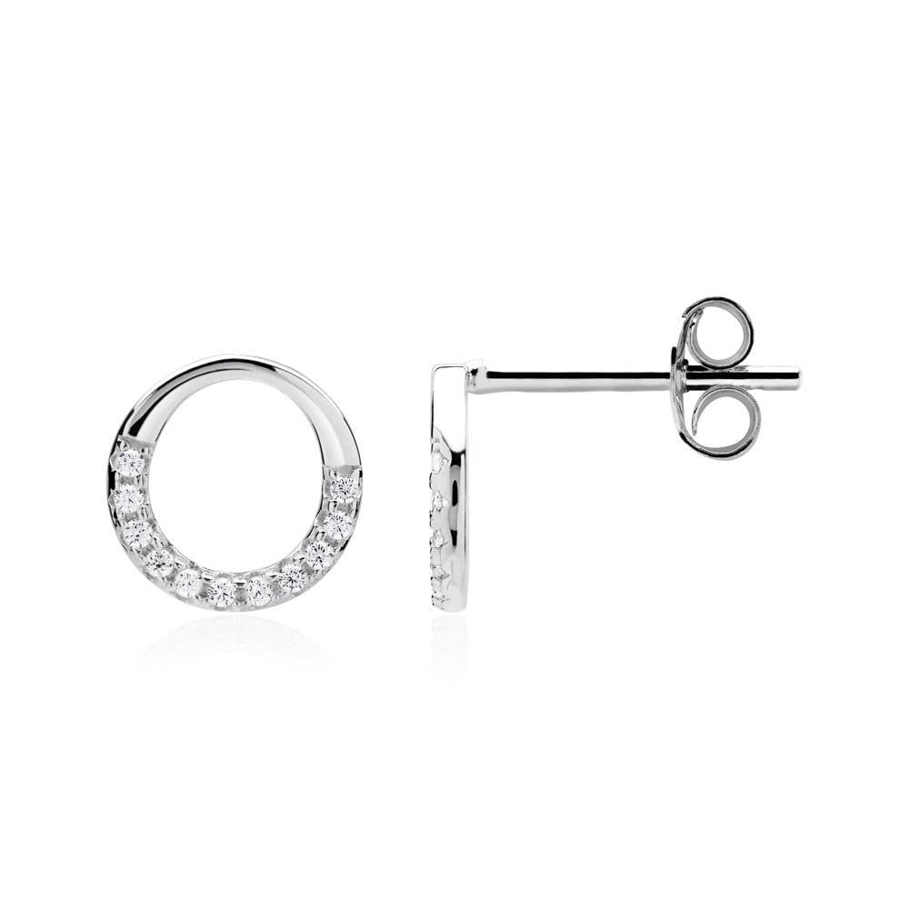 JEWLIX Ohrstecker 925er Silber Zirkonia hochglanzpoliert