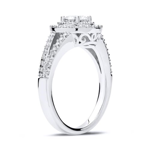 JEWLIX VR0160 Verlobungsring 925 Silber Größe 52 floral
