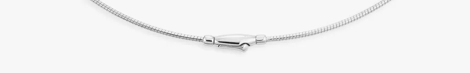 Eugen Rühle Omega rund 1,4mm Halskette 45cm 925 Silber