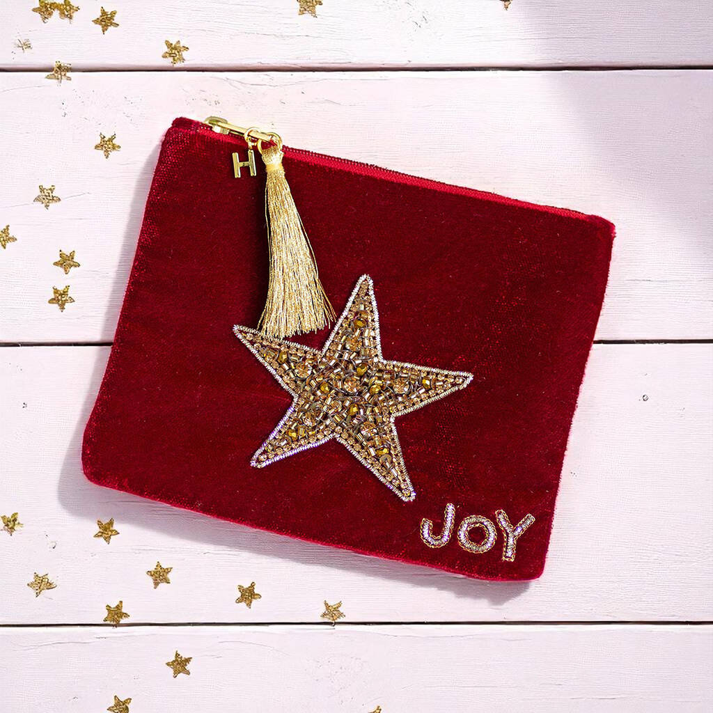 Joy by Corrine Smith Keepsake charms Stern Samtbeutel mit Initiale