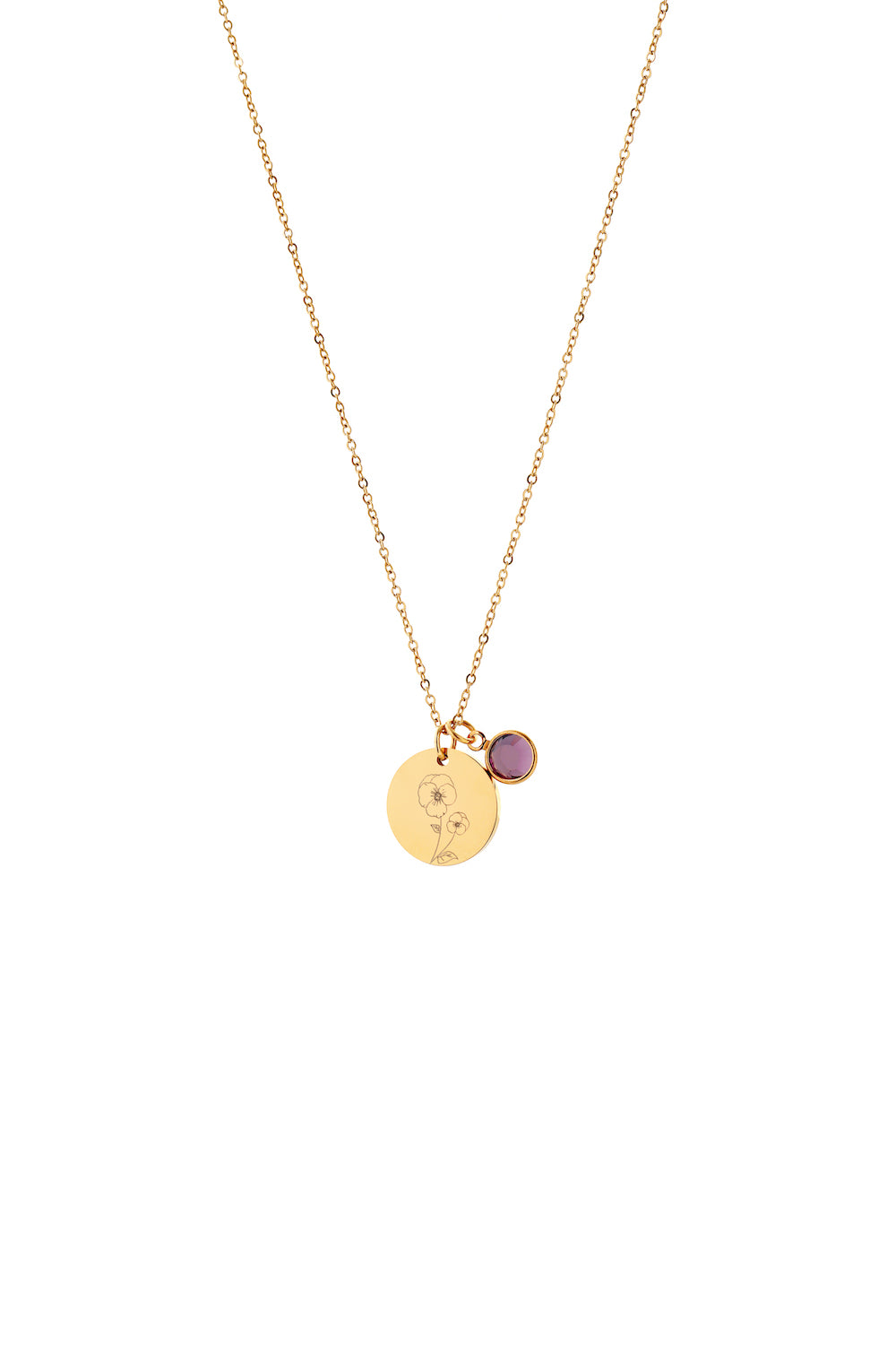 Joy by Corrine Smith February Birth Flower Halskette Gold Amethyst
