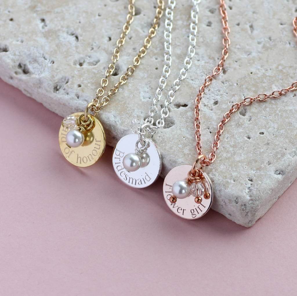 Joy by Corrine Smith Bridesmaid Halskette Perle Gold 16 Zoll