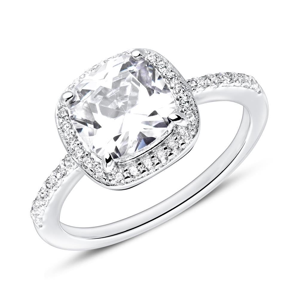 JEWLIX Verlobungsring 925 Silber Ring 48mm Zirkonia