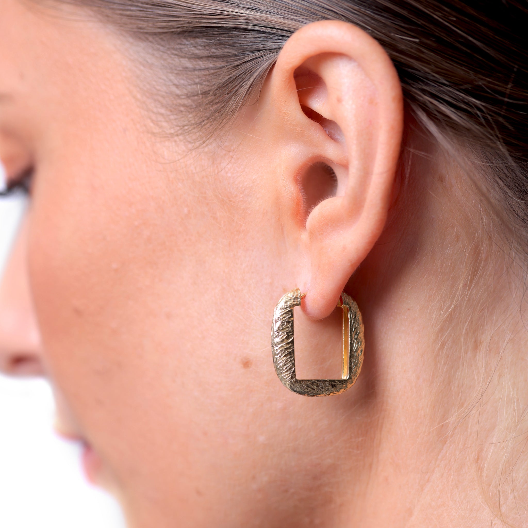 Stilnest Contour Creolen Ohrringe Gold Vermeil Silber