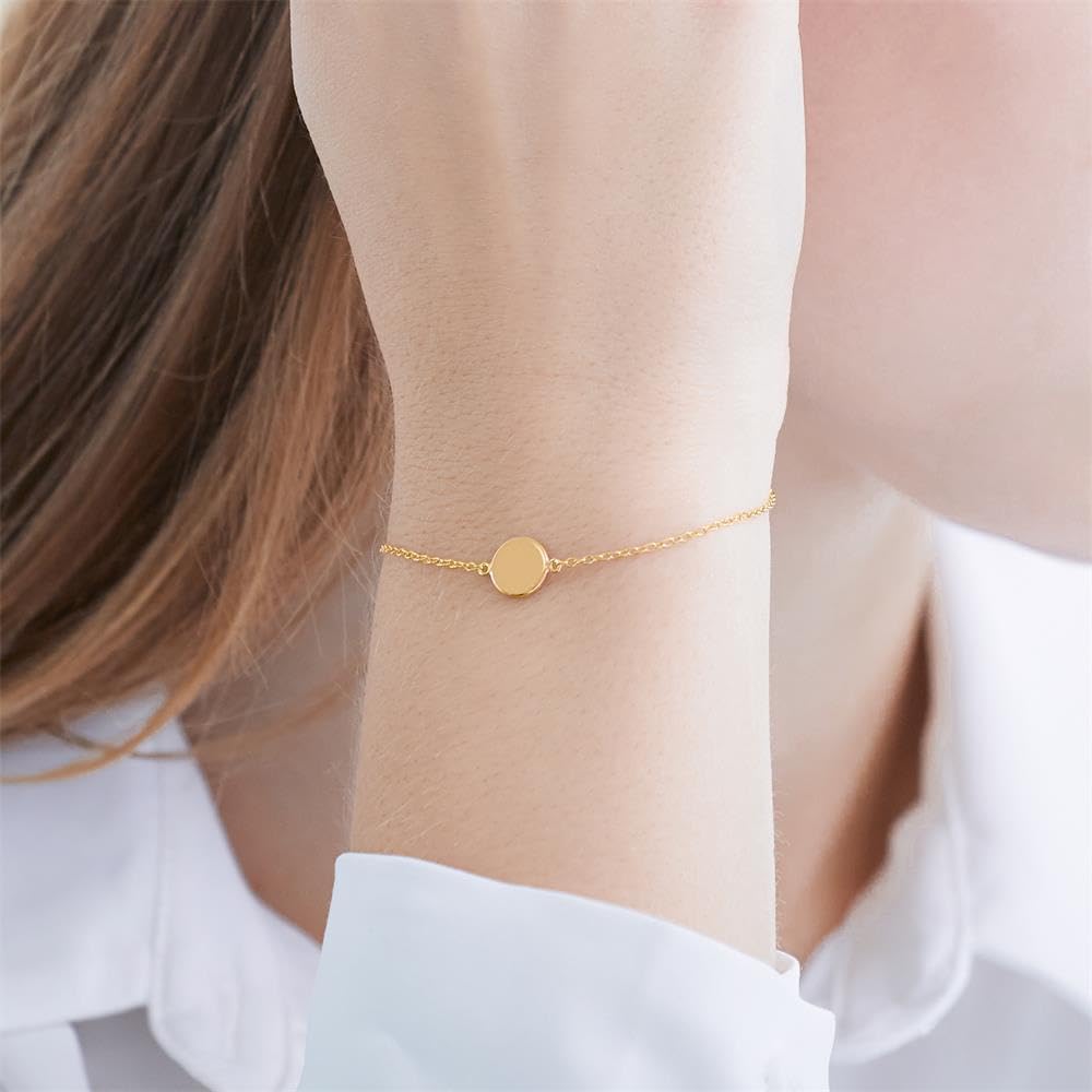 JEWLIX ID-Armbänder Armband 925er Silber vergoldet rund