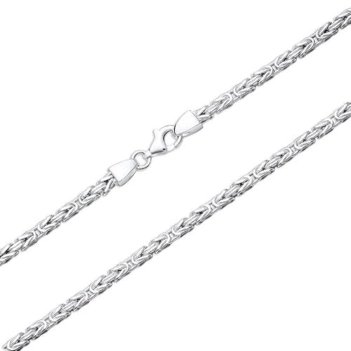 JEWLIX Königskette Silber Halskette 2,5 mm 40 cm