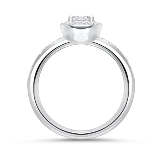 JEWLIX Haloring 925 Silber Zirkonia Ring 50mm