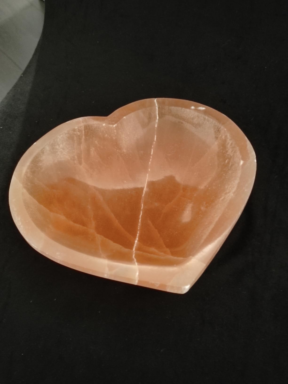 NKlaus Healing Crystals Orange Selenit Herzschale 20 cm