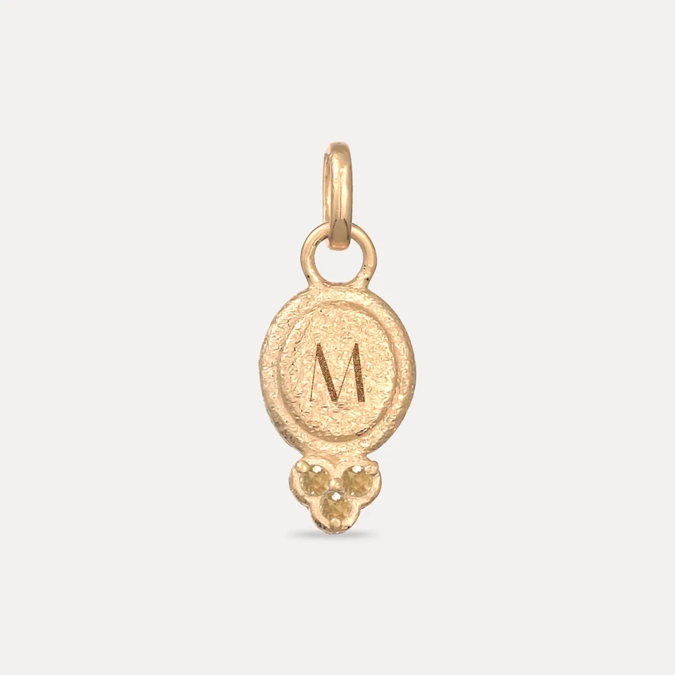 Stilnest Trinity Emblem Anhänger Mandarin 585 Gold
