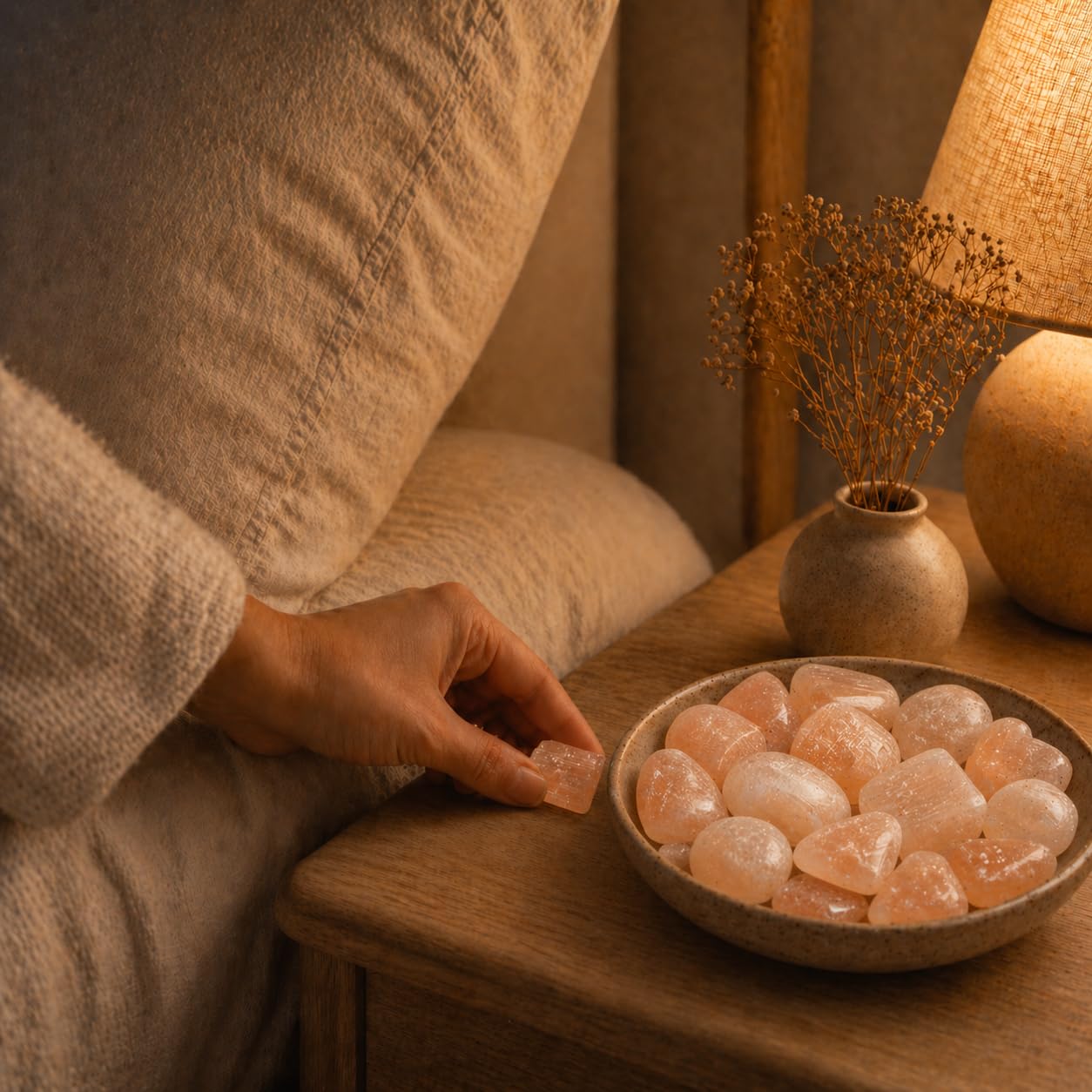 NKlaus HEALING CRYSTALS Selenit Rohsteine orange 1000 g