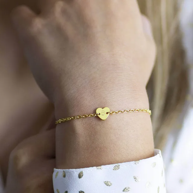 Joy by Corrine Smith Herz Armband Gold Silber Personalisiert