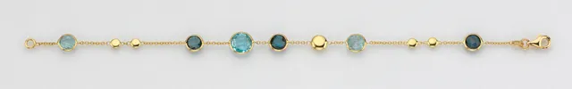 Eugen Rühle Armbänder 37.2099 Armband 585 Gelbgold Blautopas