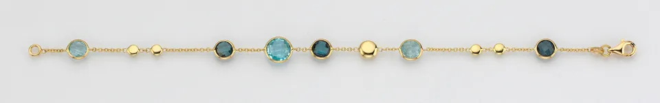 Eugen Rühle Armbänder 37.2099 Armband 585 Gelbgold Blautopas