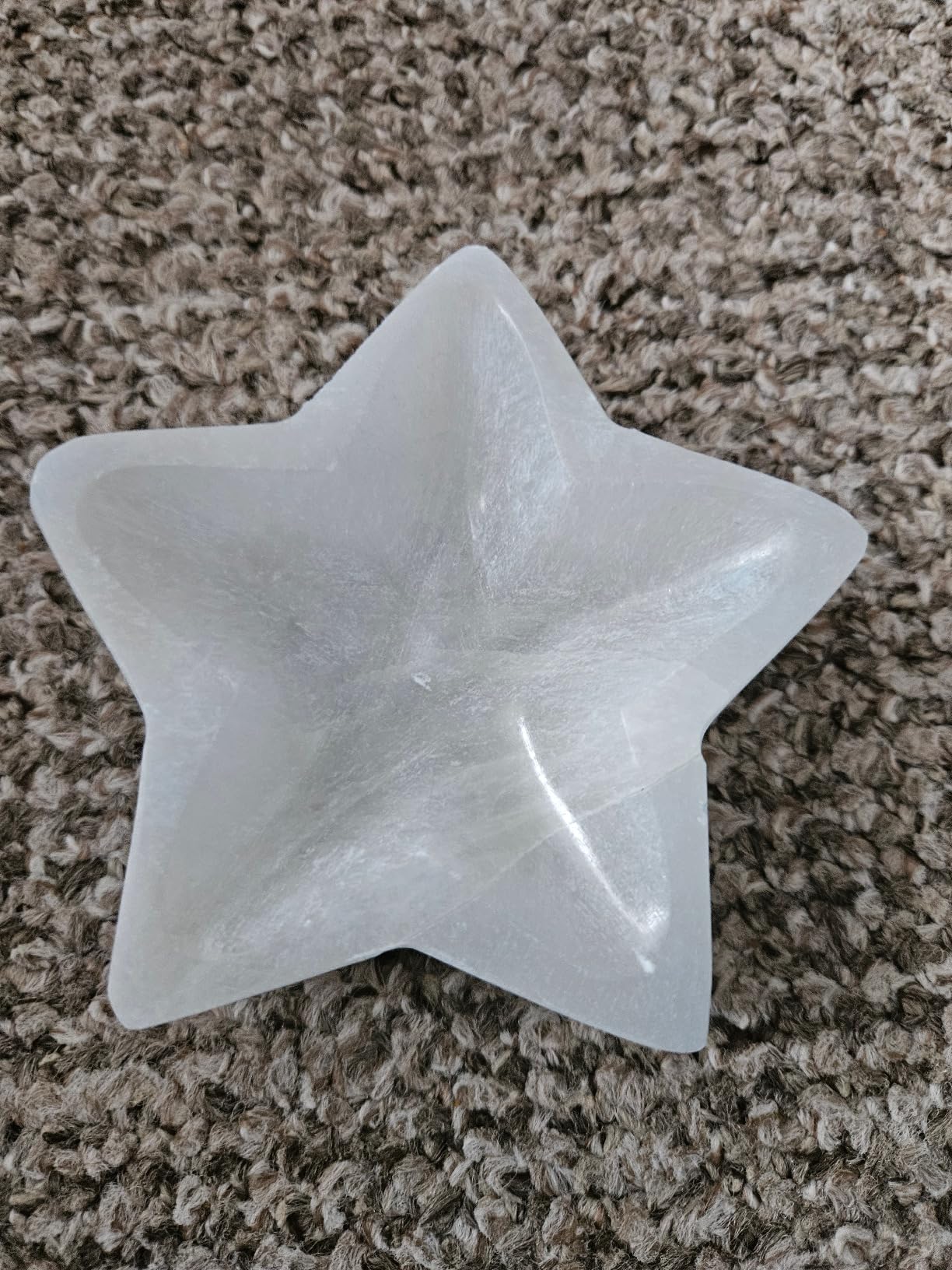 NKlaus Healing Crystals Selenit Sternschale 9 cm Handarbeit