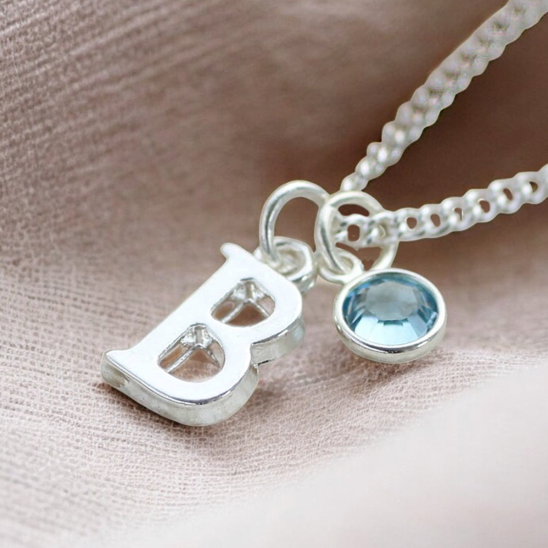 Joy by Corrine Smith Birthstone Charm Halskette Silber Swarovski