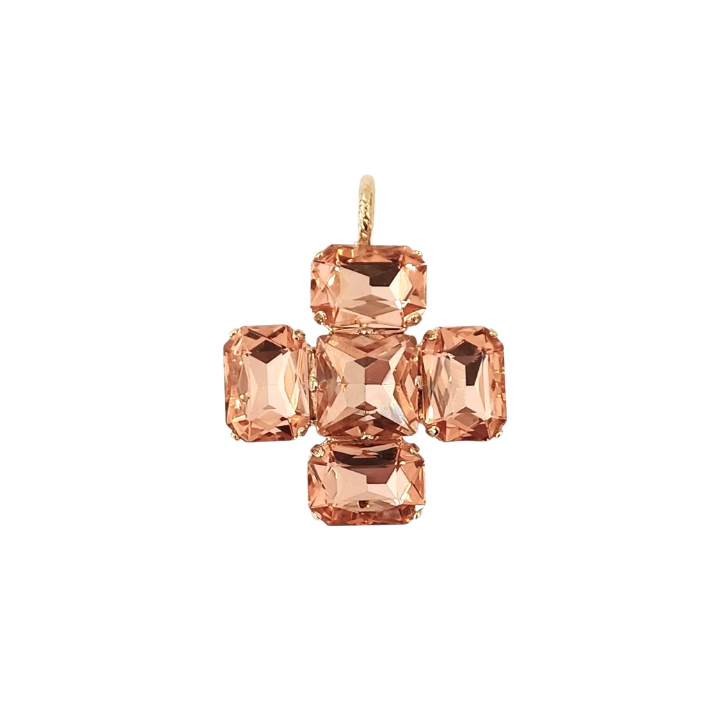 Alevá Bijoux Croci Quadra Kreuz Anhänger Gold 3,5 cm