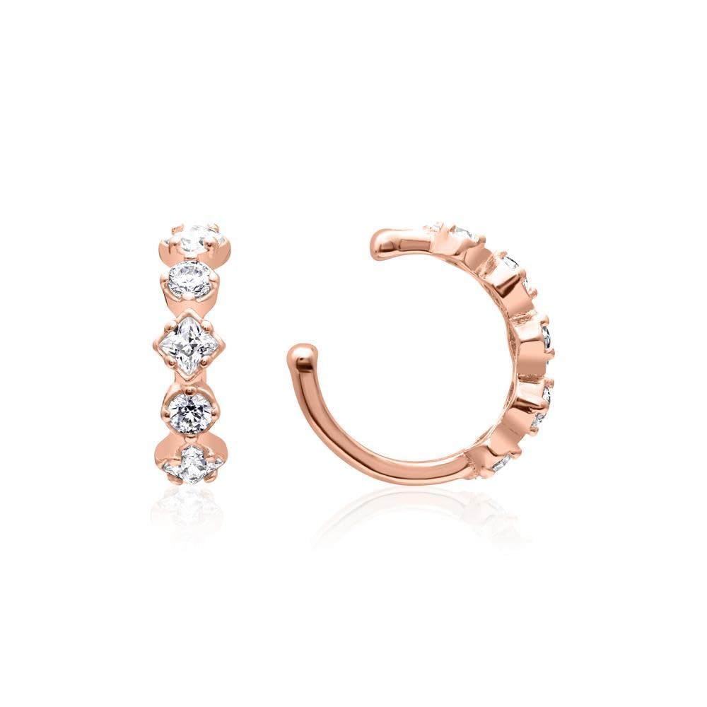 JEWLIX Ohrklemmen Ear Cuff Rosé Silber Zirkonia Paar