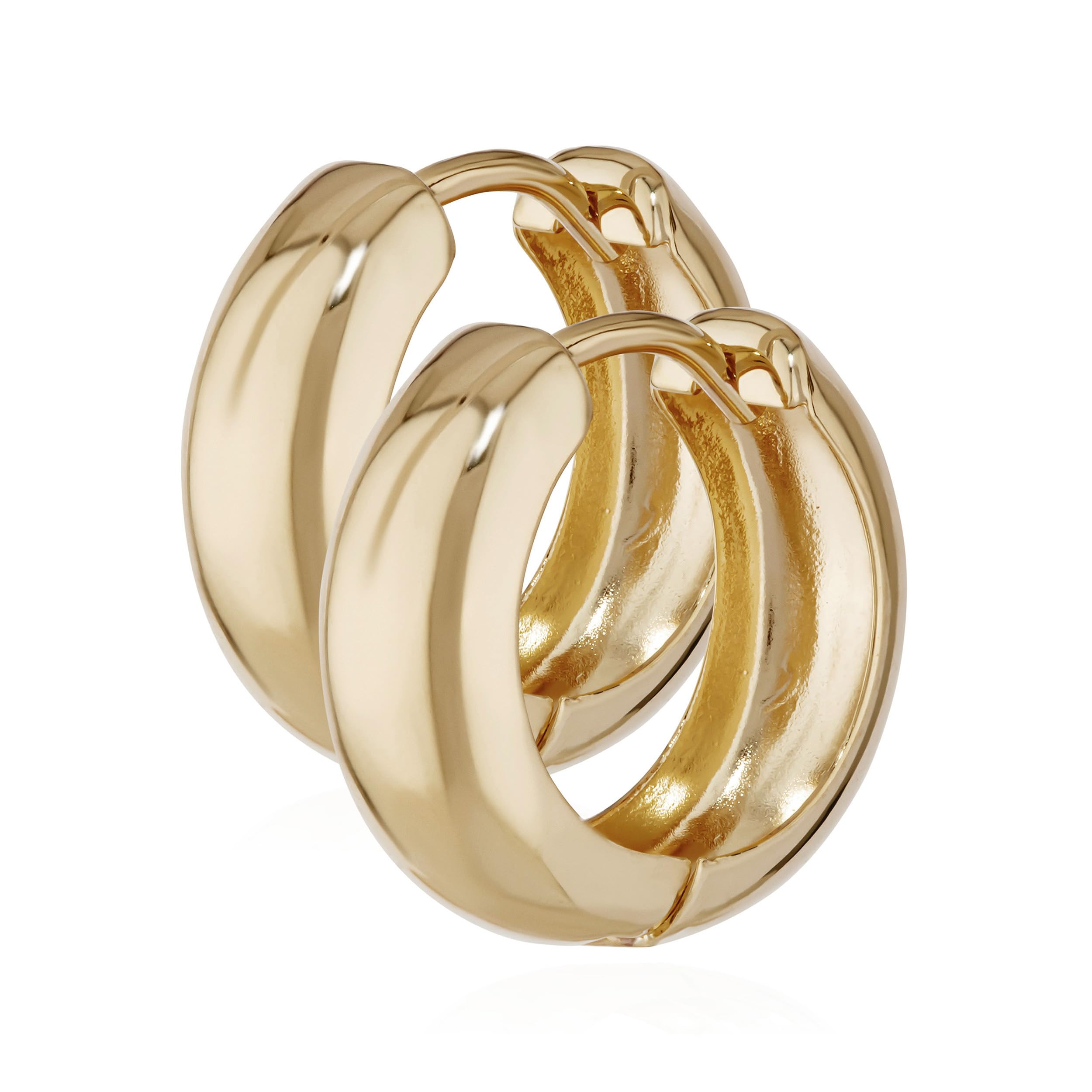 NKlaus Jewellery Klappcreolen 333 Weißgold 15x5,1 mm