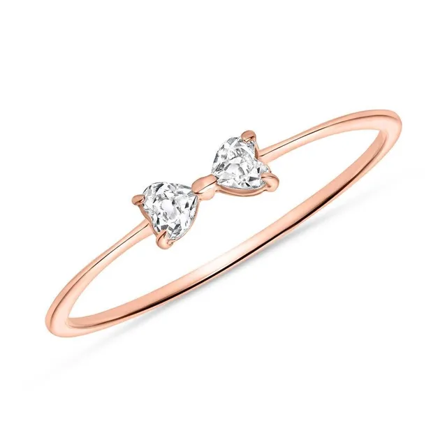 JEWLIX DR0524-R Damenring 585er Roségold Herz 0,16 ct