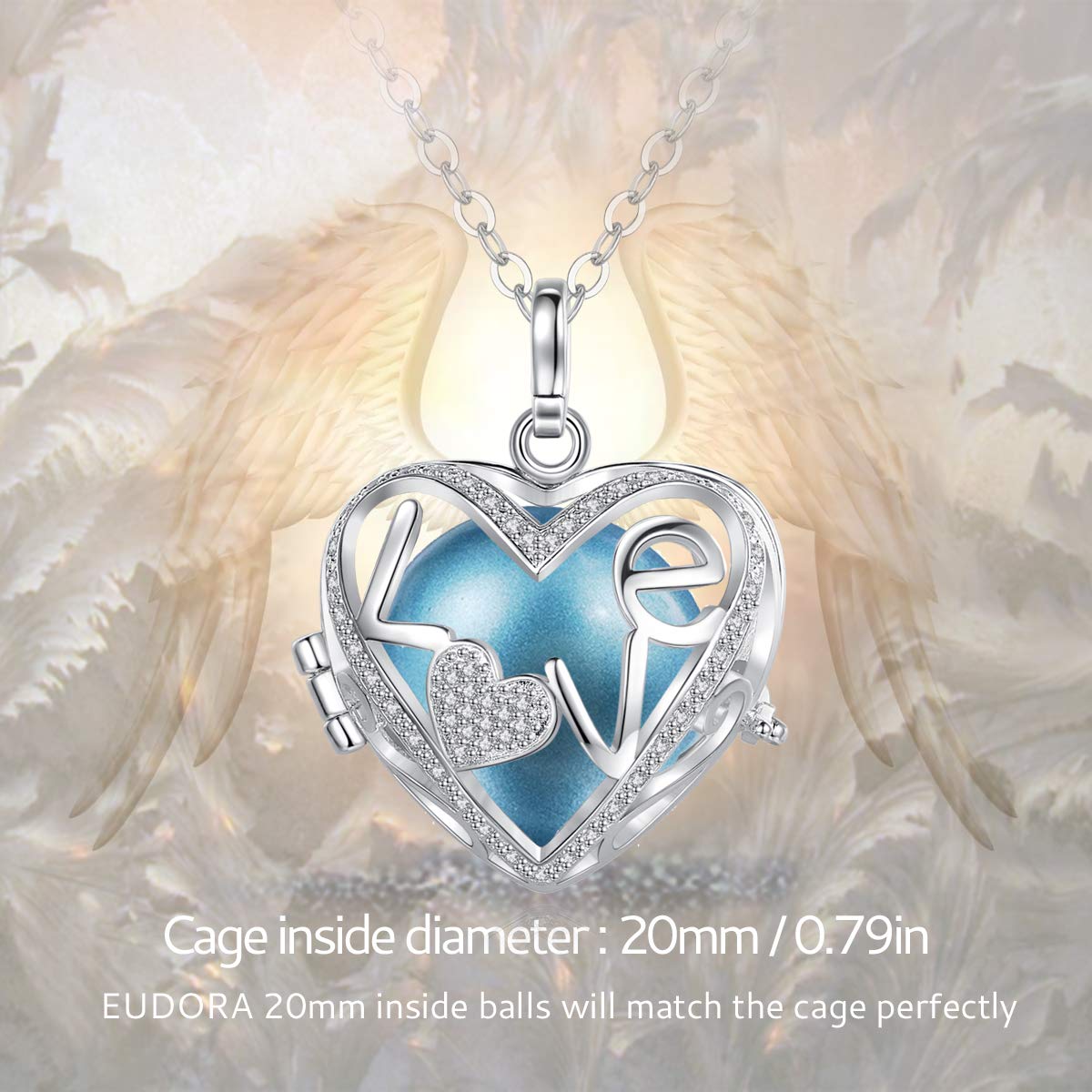 Eudora Harmony Bola Love Halskette 20mm Herz