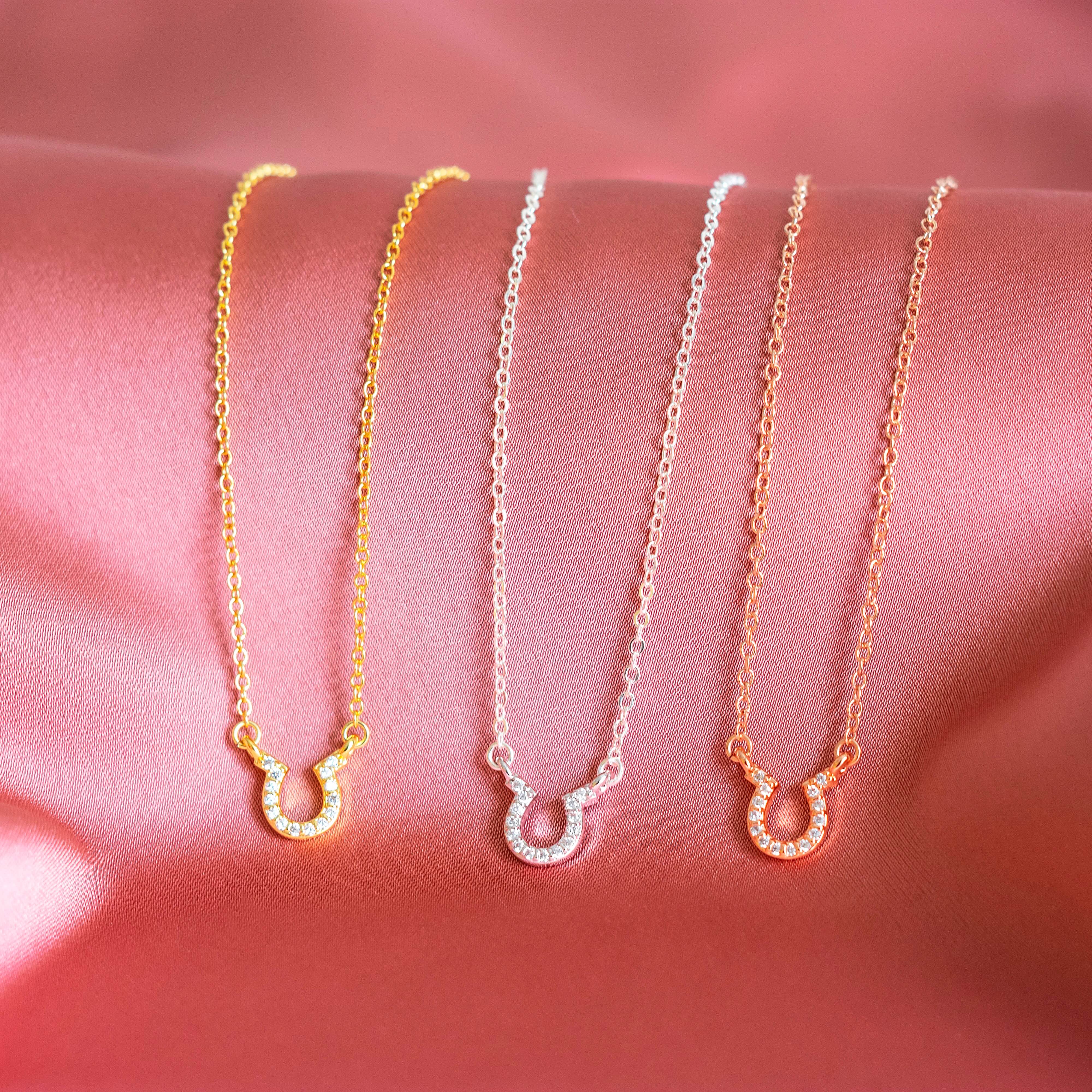 Joy by Corrine Smith Hufeisen Halskette Kristall Gold 40-45cm