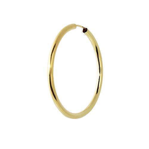 NKlaus JEWELLERY einzelne Creole 333 Gelbgold 40mm rund