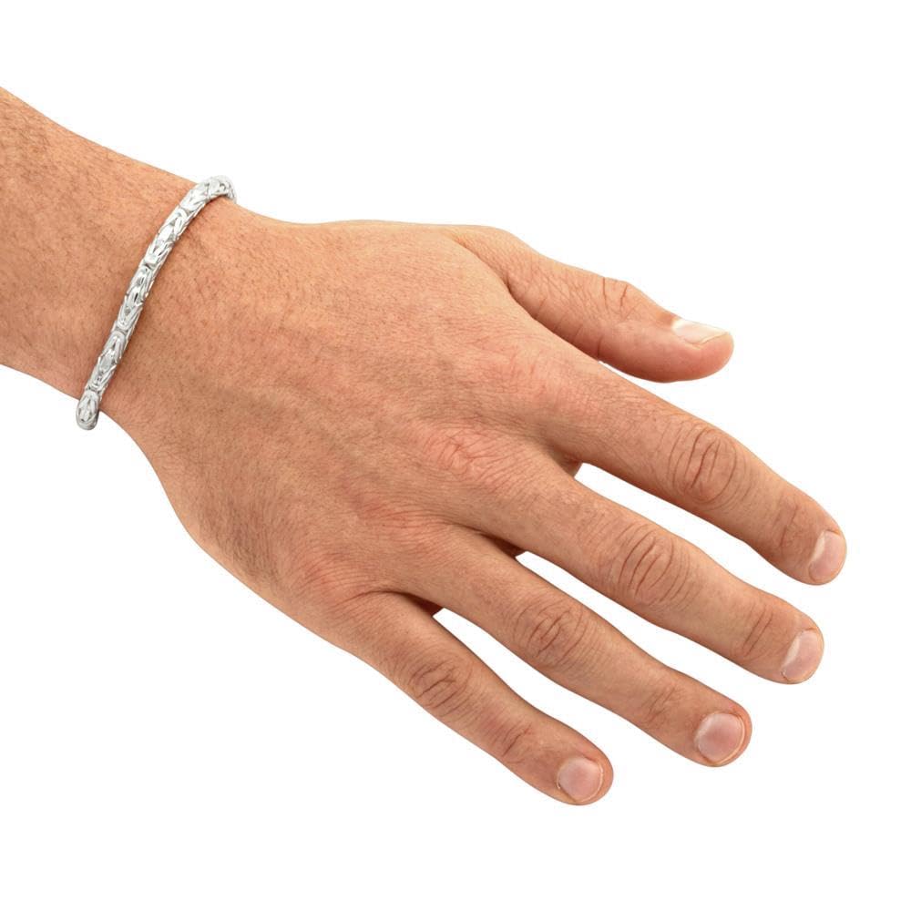 JEWLIX Königsarmband 5mm Armband Silber 23 cm Herren