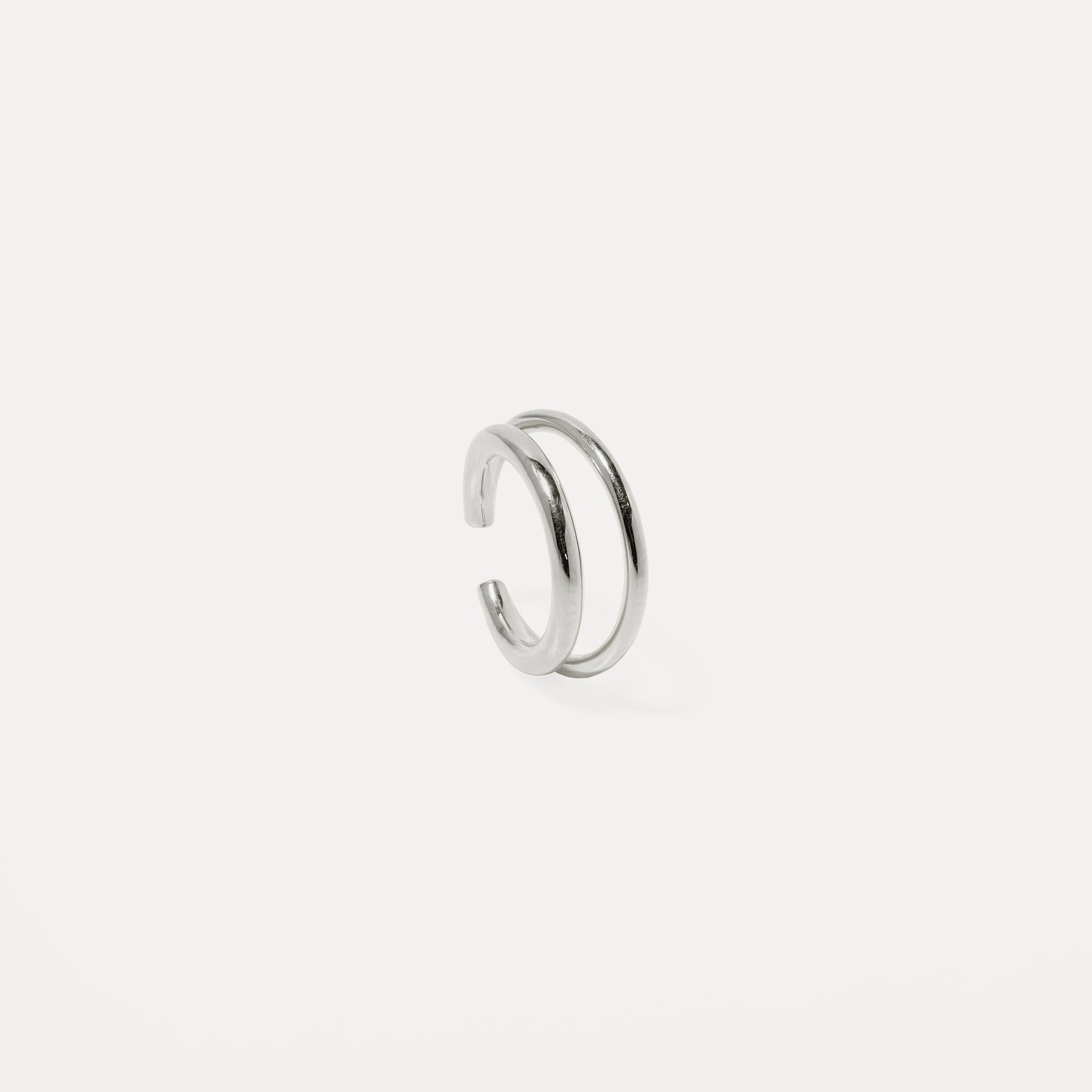 Stilnest Duo Ear Cuff Ohrringe 24k Gold Vermeil Ohrklemme
