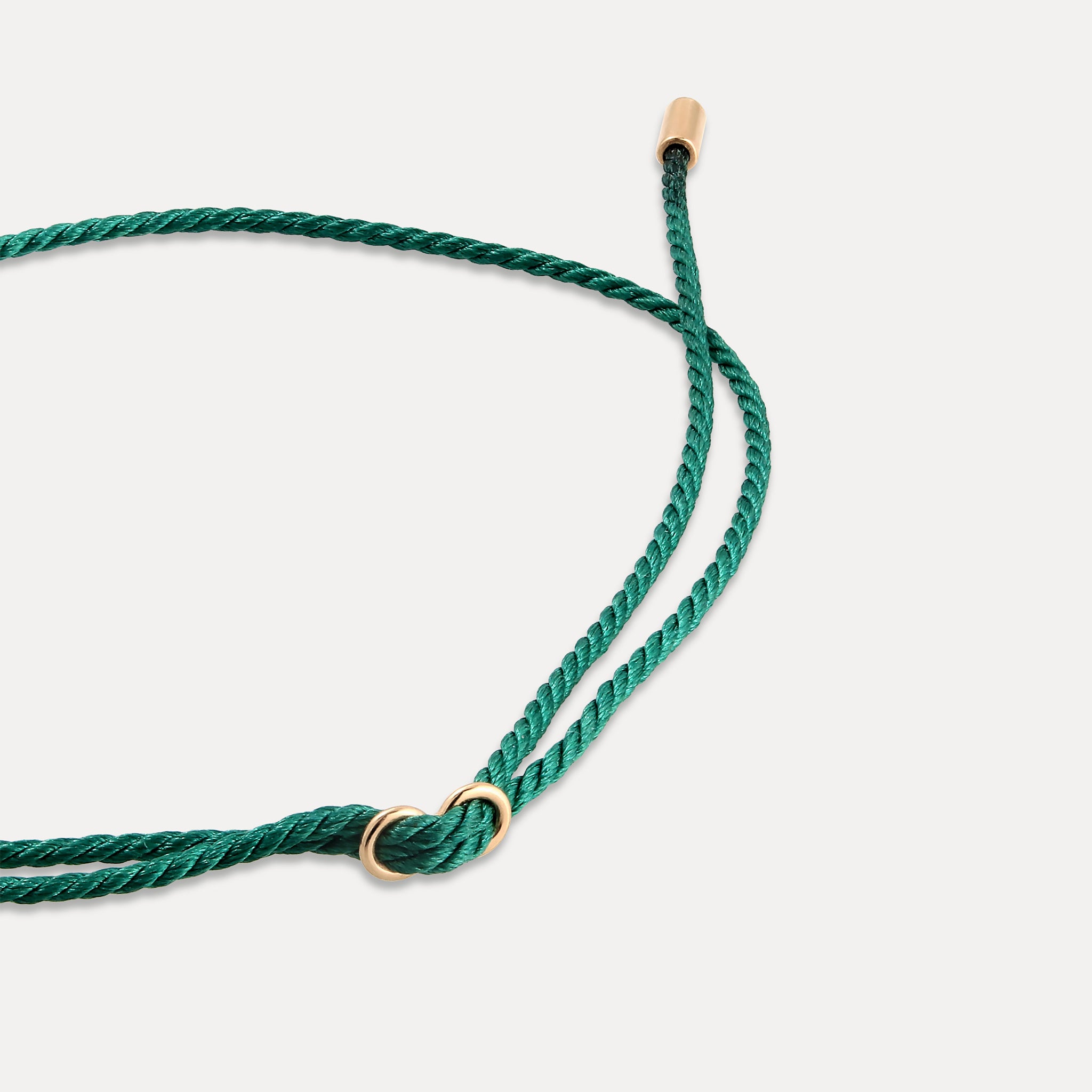 Stilnest Tiny Fish Armband 14k Gold 16cm Kordel