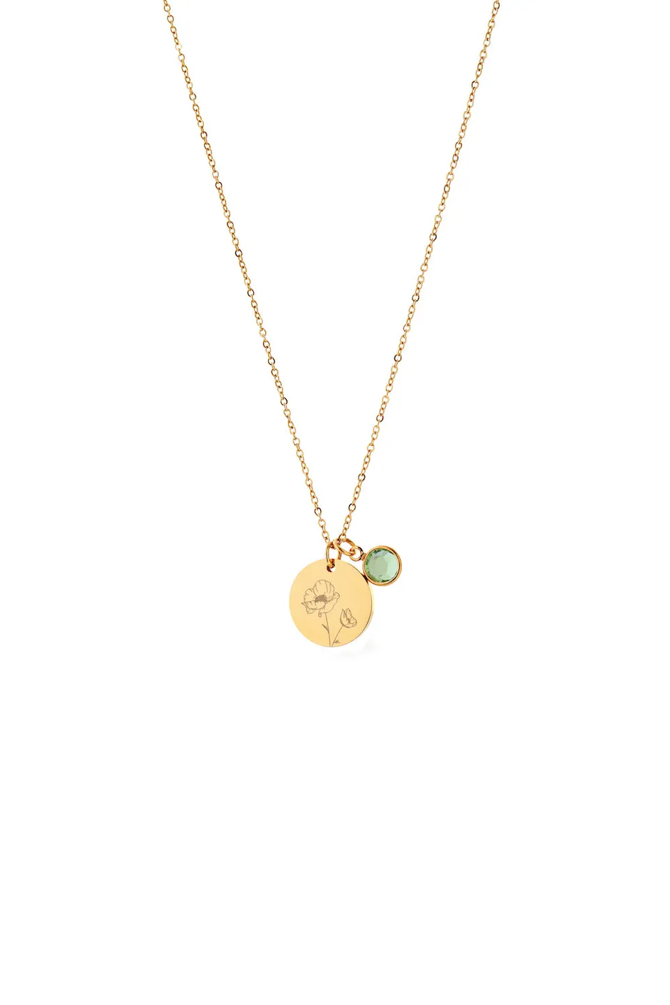 Joy by Corrine Smith August Halskette Gold Mohn Peridot