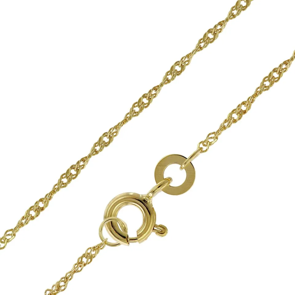 trendor 41050 Singapur-Collier 333 Gold Halskette 1,2 mm 45 cm