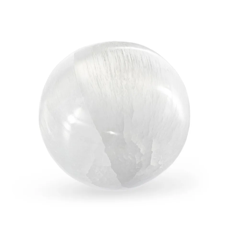 NKlaus Selenit Kugel Heilstein 70 mm poliert 460 g