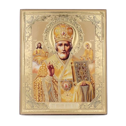 NKlaus RELIGIOUS ICONS Ikone Nikolaus Holz 15x18 cm