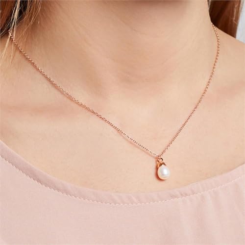 JEWLIX Ketten mit Anhänger Perlenkette 925er Silber rosé Damen