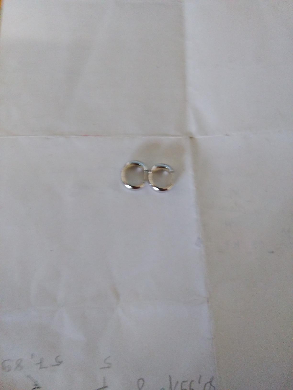 NKlaus Jewellery Klappcreolen 333 Weißgold 15x5,1 mm