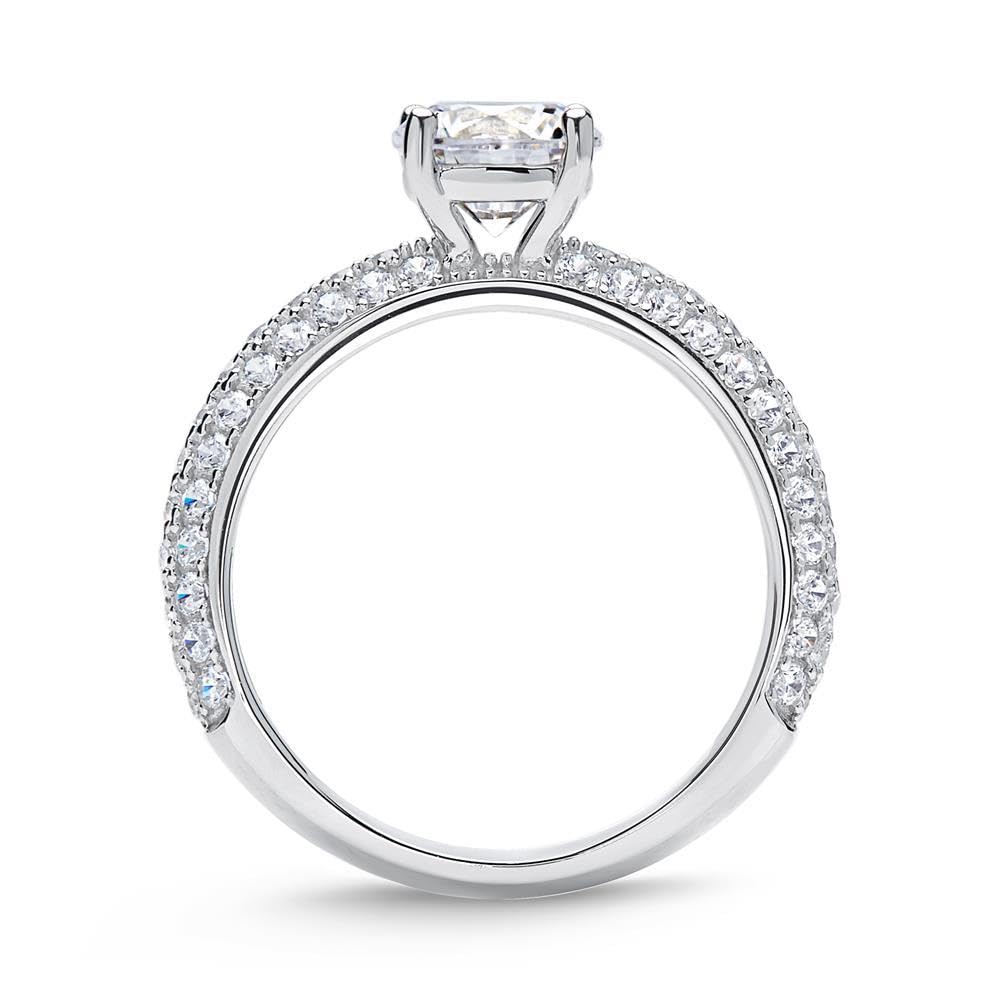 JEWLIX VR0126 Verlobungsring 925 Silber Zirkonia Krappenfassung