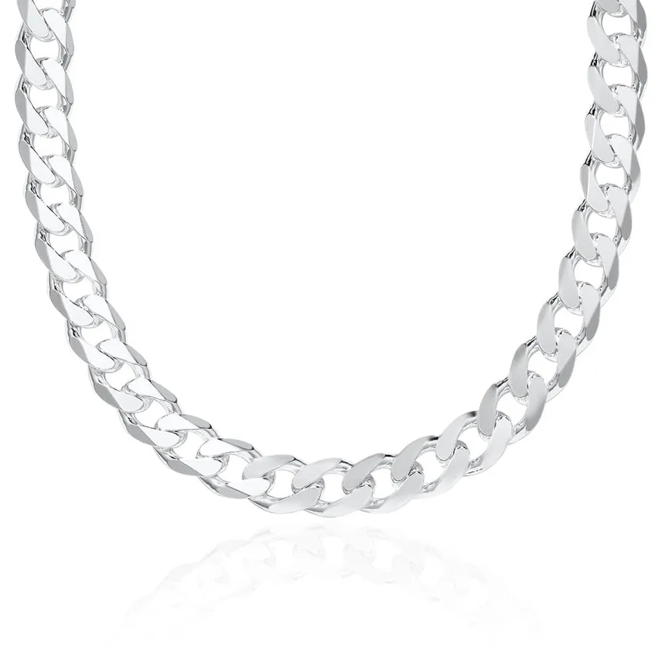 JEWLIX Panzerketten Silberkette 925 Herren 9,5 mm 50 cm