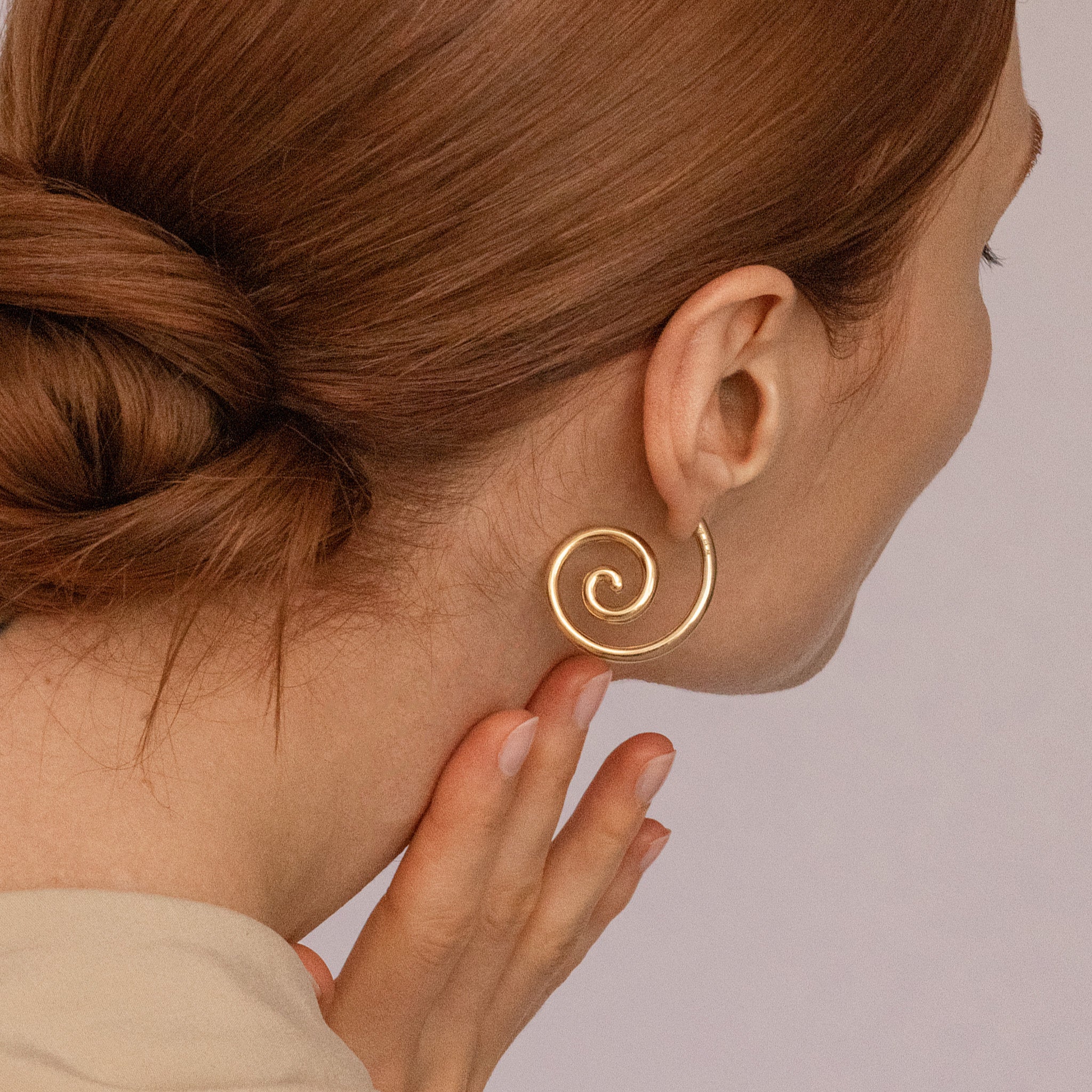 Stilnest Hypnotic Creolen Gold Vermeil Spirale