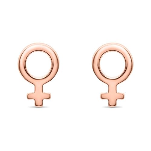 JEWLIX Venusspiegel Ohrstecker Rosé Ohrringe Damen