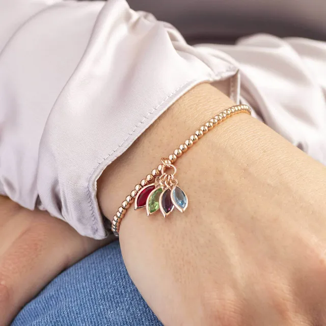 Joy by Corrine Smith Family Birthstone Armband Gold Swarovski