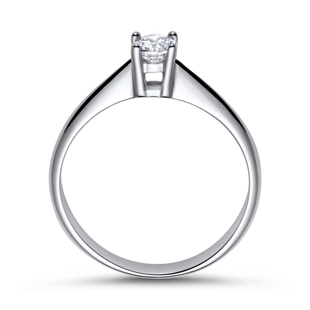 JEWLIX VR0001 Verlobungsring 925 Silber Zirkonia rhodiniert