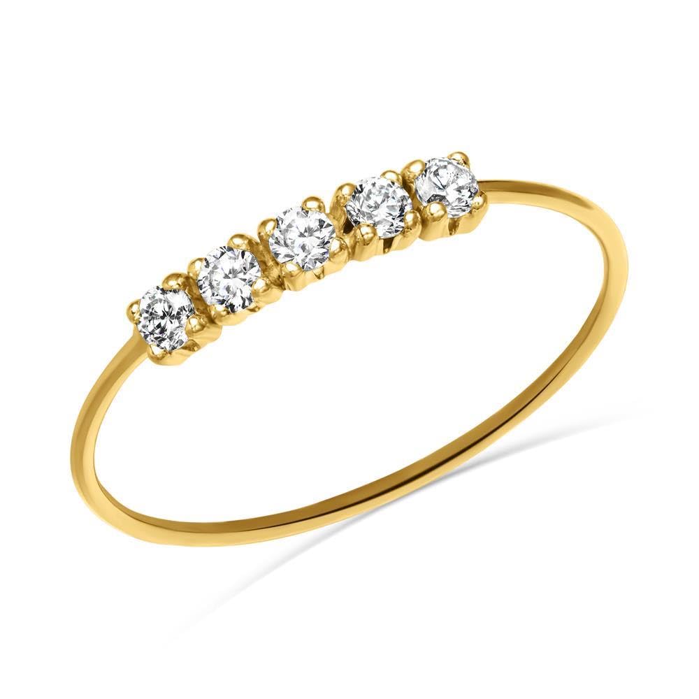 JEWLIX Damenring GR0213-9KG 375 Gold Zirkonia Größe 56 Ring