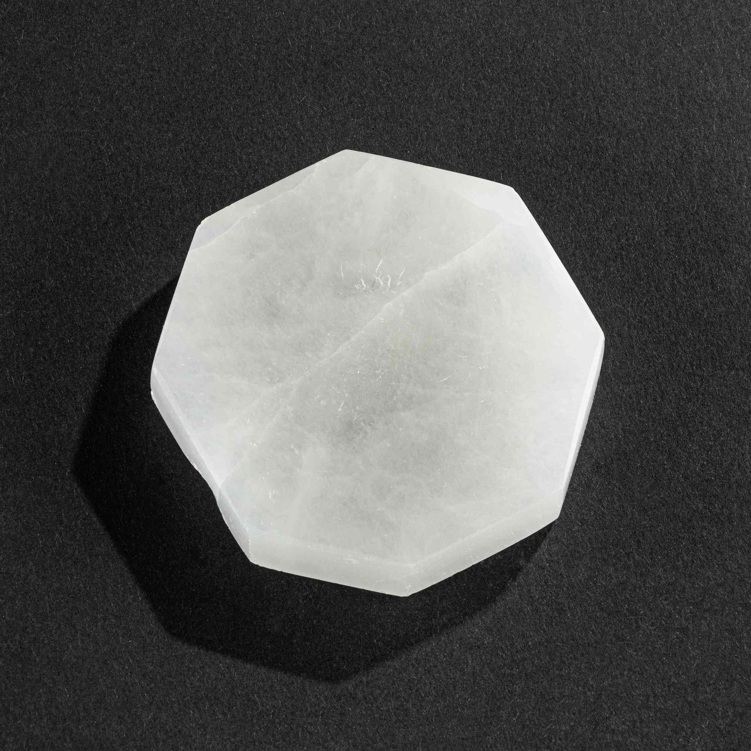 NKlaus Healing Crystals Selenit-Oktagon-Platte 7,5cm Edelstein