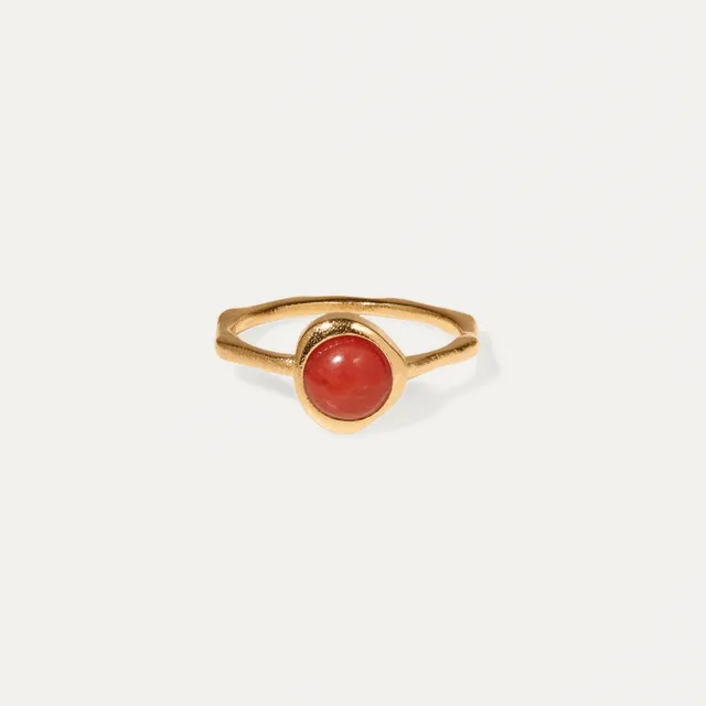 Stilnest Zodiac Birthstone Ring 24k Vermeil Fische 54