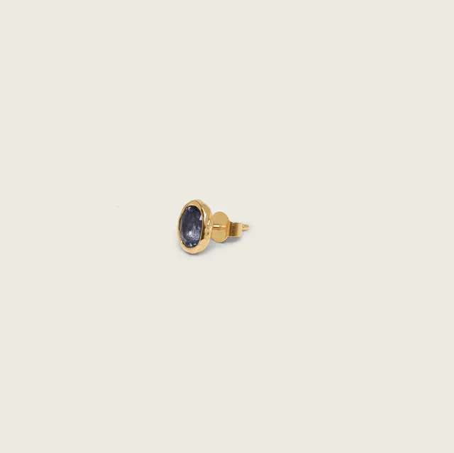 Stilnest Iolith Violet Fizz Ohrstecker Single 585 Gold