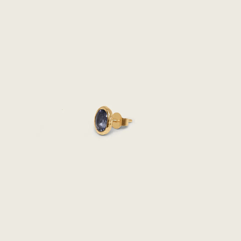 Stilnest Iolith Violet Fizz Ohrstecker Single 585 Gold