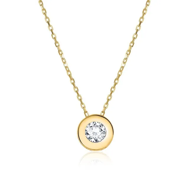 JEWLIX Kette mit Anhänger Gold 585 Zirkonia Damen